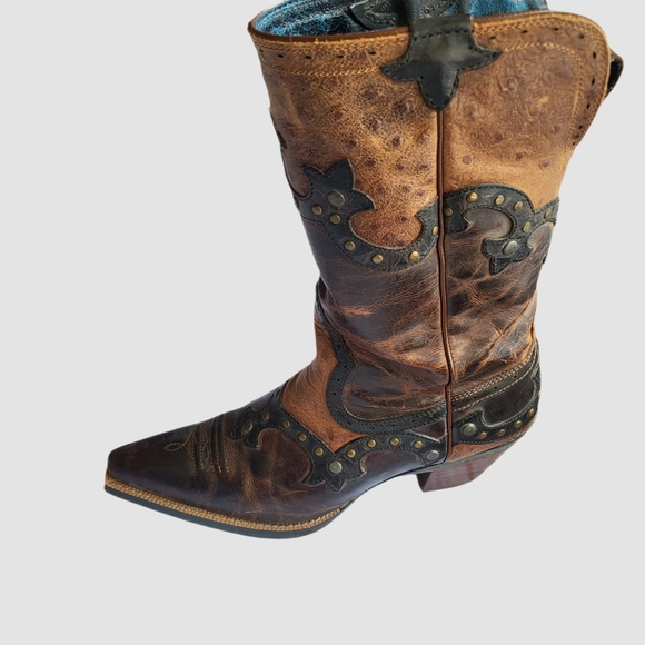 Ariat Rogue Pointed Snipped Toe Cowboy Boots Size 7B Leather - Picture 2 of 16